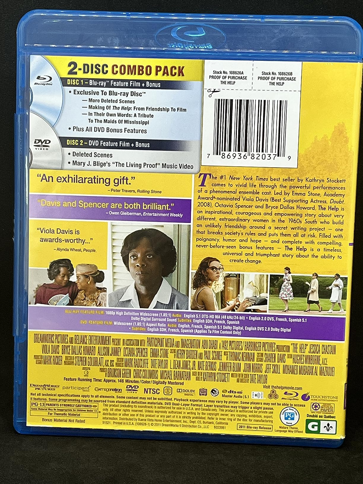 The Help (Three-Disc Combo: Blu-ray/DVD + Digital Copy) customer photo 2
