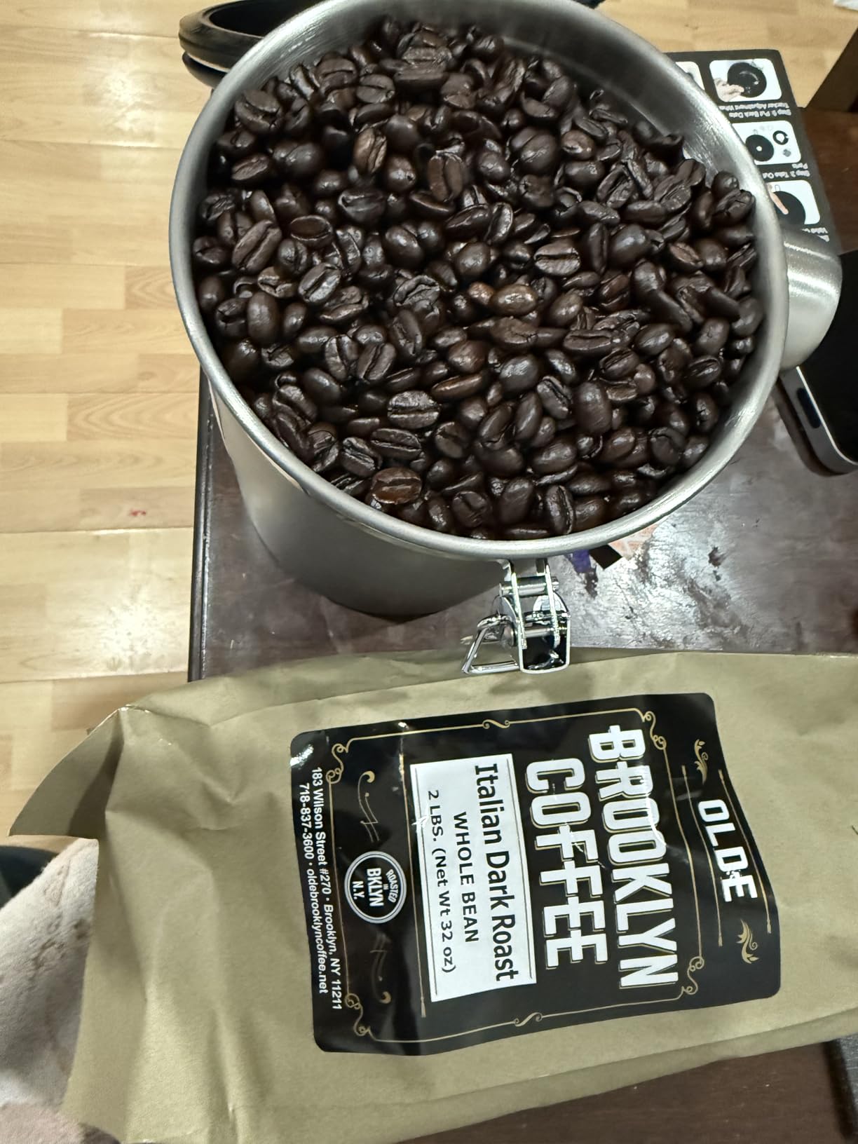 Brooklyn Coffee Whole Bean Italian Dark Roast (5lb) Extra Strong - Fresh Bulk Coffee Beans Roasted Weekly in NYC customer photo 2