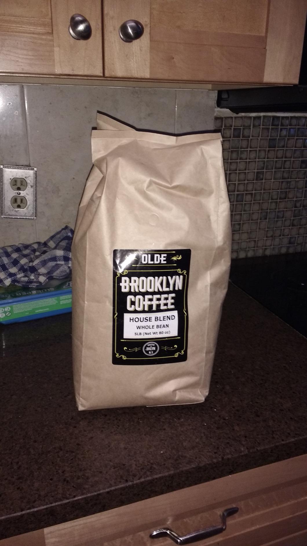 Brooklyn Coffee Whole Bean House Blend Medium Roast (5lb) - Fresh Bulk Coffee Beans Roasted Weekly in NYC customer photo 1