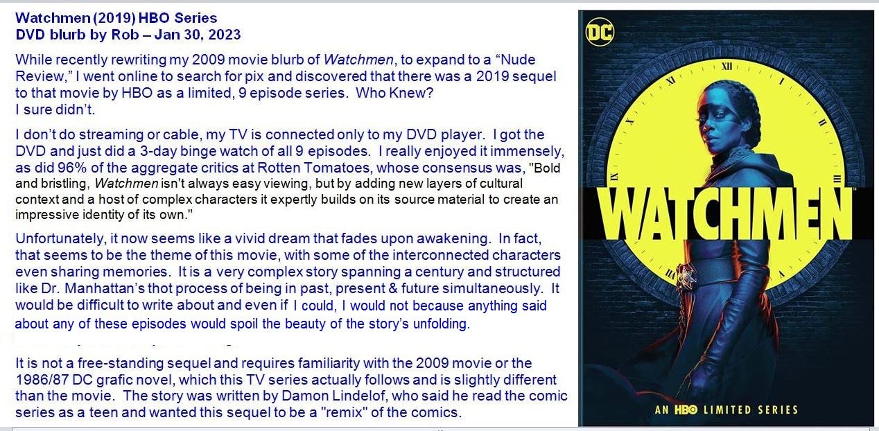 Watchmen: An HBO Limited Series (Blu-ray + Digital) customer photo 2