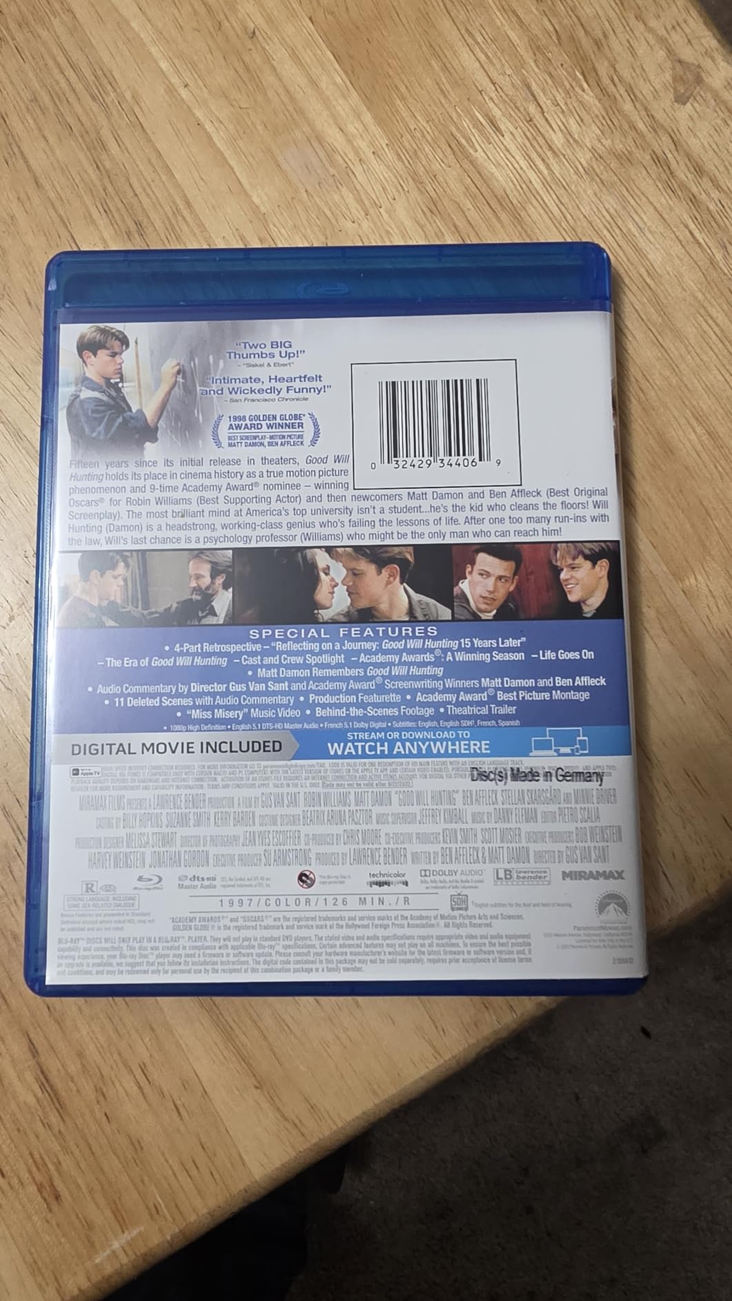 Good Will Hunting (Blu-ray + Digital) customer photo 1