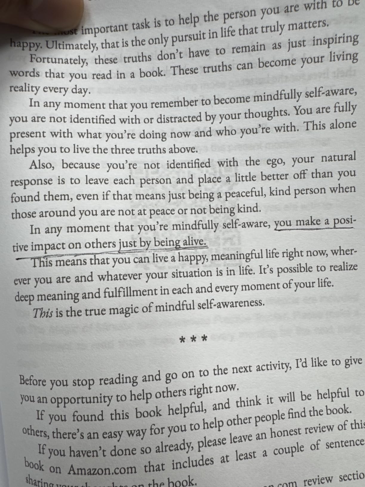 The Magic of Mindful Self-Awareness: How To Stop Overthinking, Clear Your Mind, and Be Happy (Almost) All the Time customer photo 1