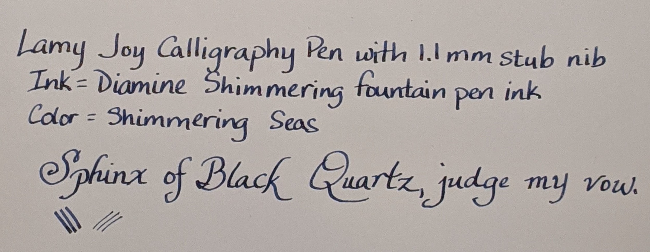 Lamy Joy Black Calligraphy Fountain Pen - 1.1mm Italic Nib customer photo 2
