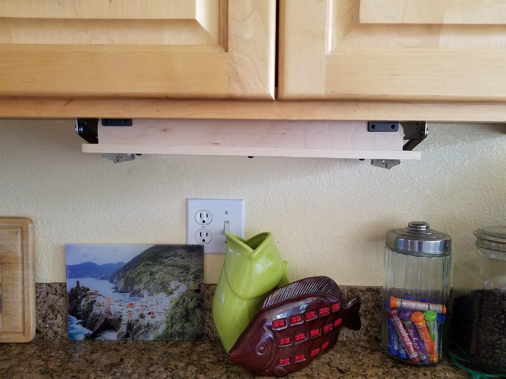 Clear Solutions Under Cabinet Mounted Cookbook Holder - Wood - Made in The USA customer photo 2