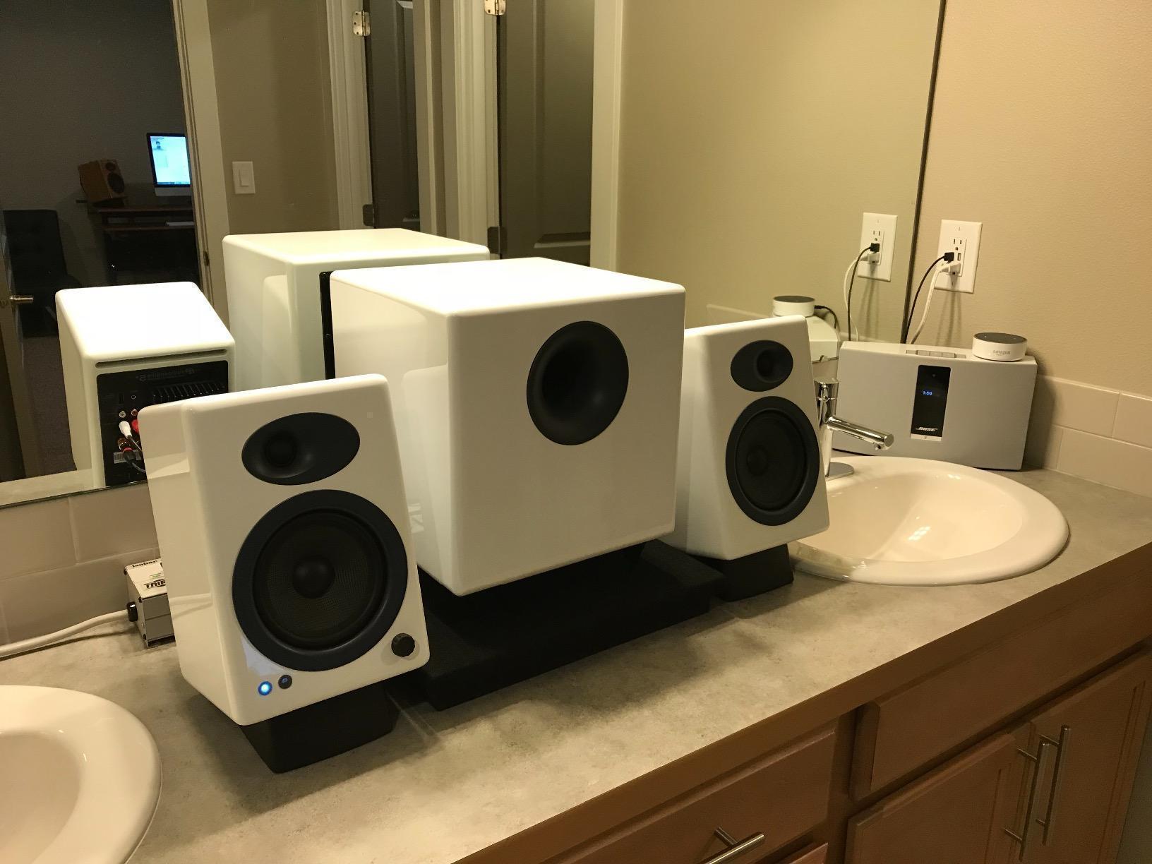 Audioengine S8 Powered Subwoofer - 8 Inch, 250W Down Firing Speakers for PC, Home Theaters, Movie Lovers and Studios, Wireless Ready customer photo 1