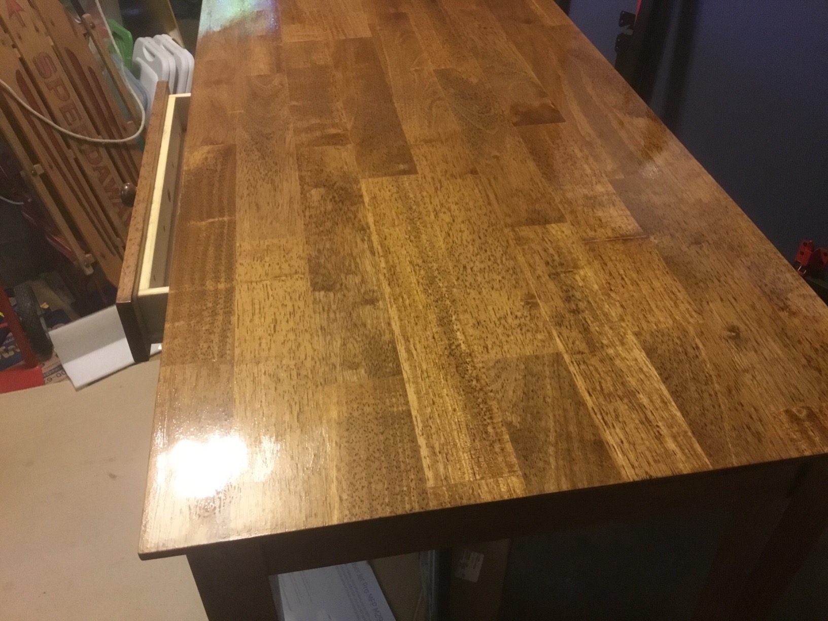 IC International Concepts Writing Desk With Drawer, Solid Real Wood, Sturdy Parawood customer photo 1