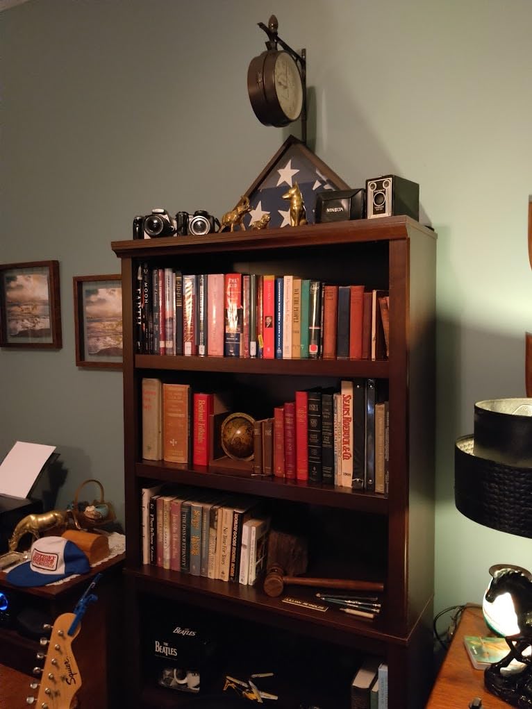 Sauder 5-Shelf Split Bookcase/ Book shelf, Oiled Oak finish customer photo 1