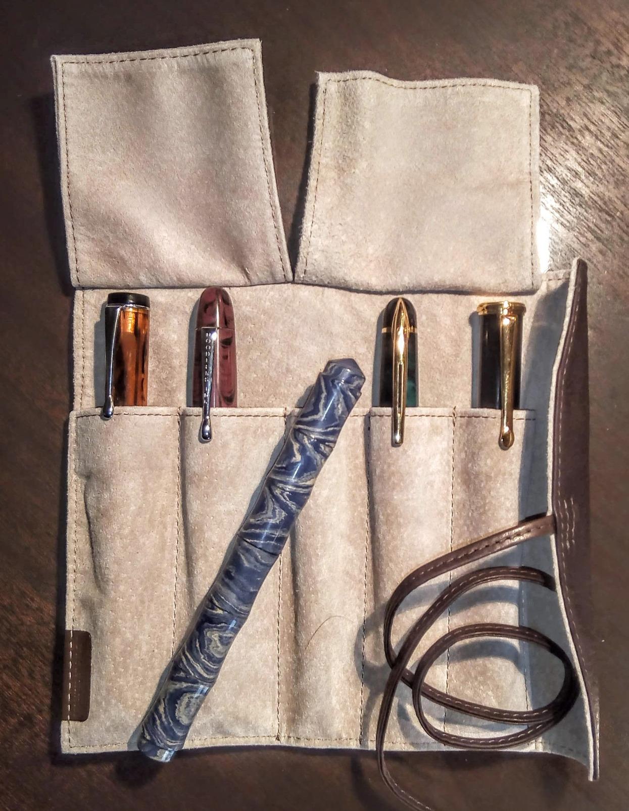 Pilot Pensemble Roll Pen Case 5 Pocket Cowhide Dark Brown customer photo 1