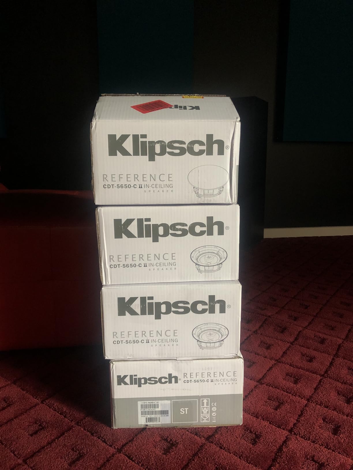 Klipsch Outdoor/Surround In-Ceiling Speaker Soundbar Home Speaker, Set of 1, White (CDT-5650-C II) customer photo 1