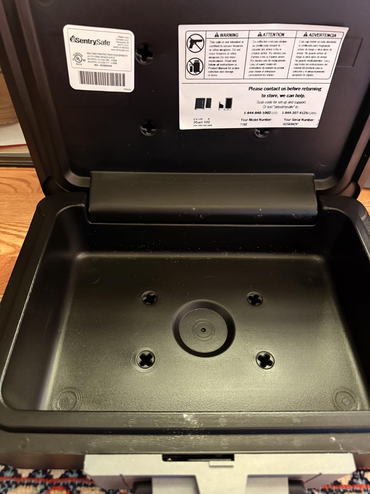 SentrySafe Fireproof Safe Box with Key Lock, Chest Safe with Carrying Handle, 1160 customer photo 1