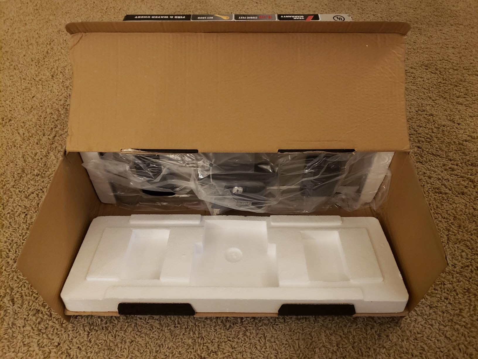 FireKing SureSeal Fire Safe with Key Lock, 1 Hour Fire Rated, UL Rated and 100 Hour Water Resistant Home Safe, Portable Home Safes, Taupe customer photo 1