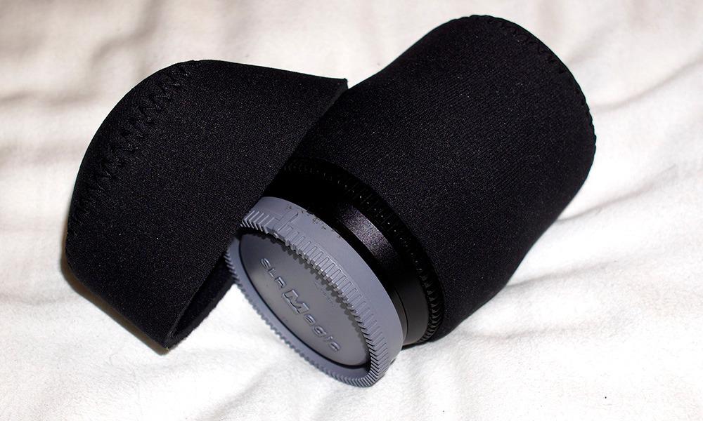 OP/TECH USA Fold-Over Neoprene Lens Pouch - Camera Lens Case for safe Lens Cover storage, Great for Photography & outdoor shoot, Keeps your Lens secure with No-Lose Lid-303 (Black) - Made in USA customer photo 1