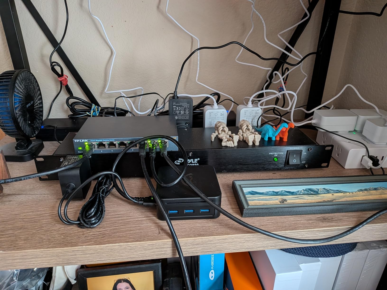 Pyle 150J Surge Protector Power Strip - 9 Outlet - 15 Amp - 1U Rack Mount with AC Filter - Heavy Duty Extension Cord - Overload Protection for Home/Office/Server Use - PCO850 customer photo 2
