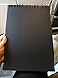 CANSON XL Black Drawing 150gsm A3 Paper, Double Sided: Grained & Smooth, Spiral Pad Short Side, 40 Black Sheets customer photo 2