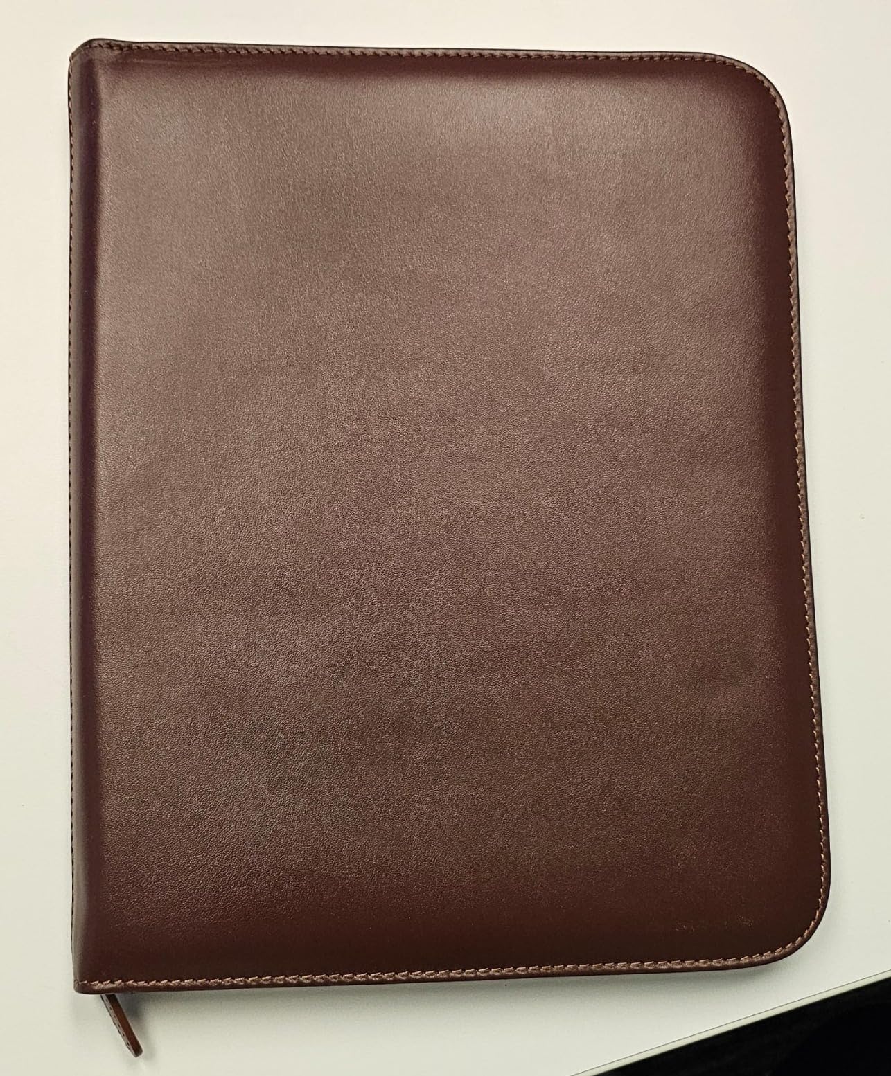 Premium Maruse Leather Portfolio Padfolio - Executive Folio for Men and Women with Zipper, Folio Document Organizer, Laptop Sleeve, iPad Case and Folder - Made in Italy, Brown customer photo 2