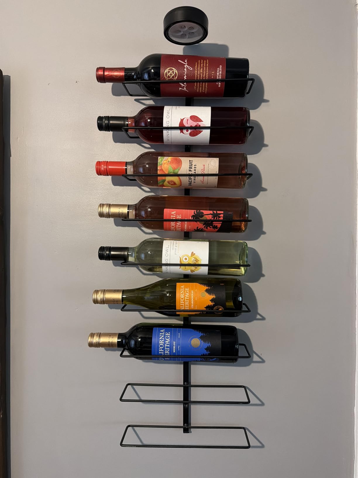 Sorbus Wall Mount Wine Rack - Holds 9 Bottles - Black Metal Wine Bottle Holder for Wall, Modern Wine Rack for Home Bar, Kitchen customer photo 1