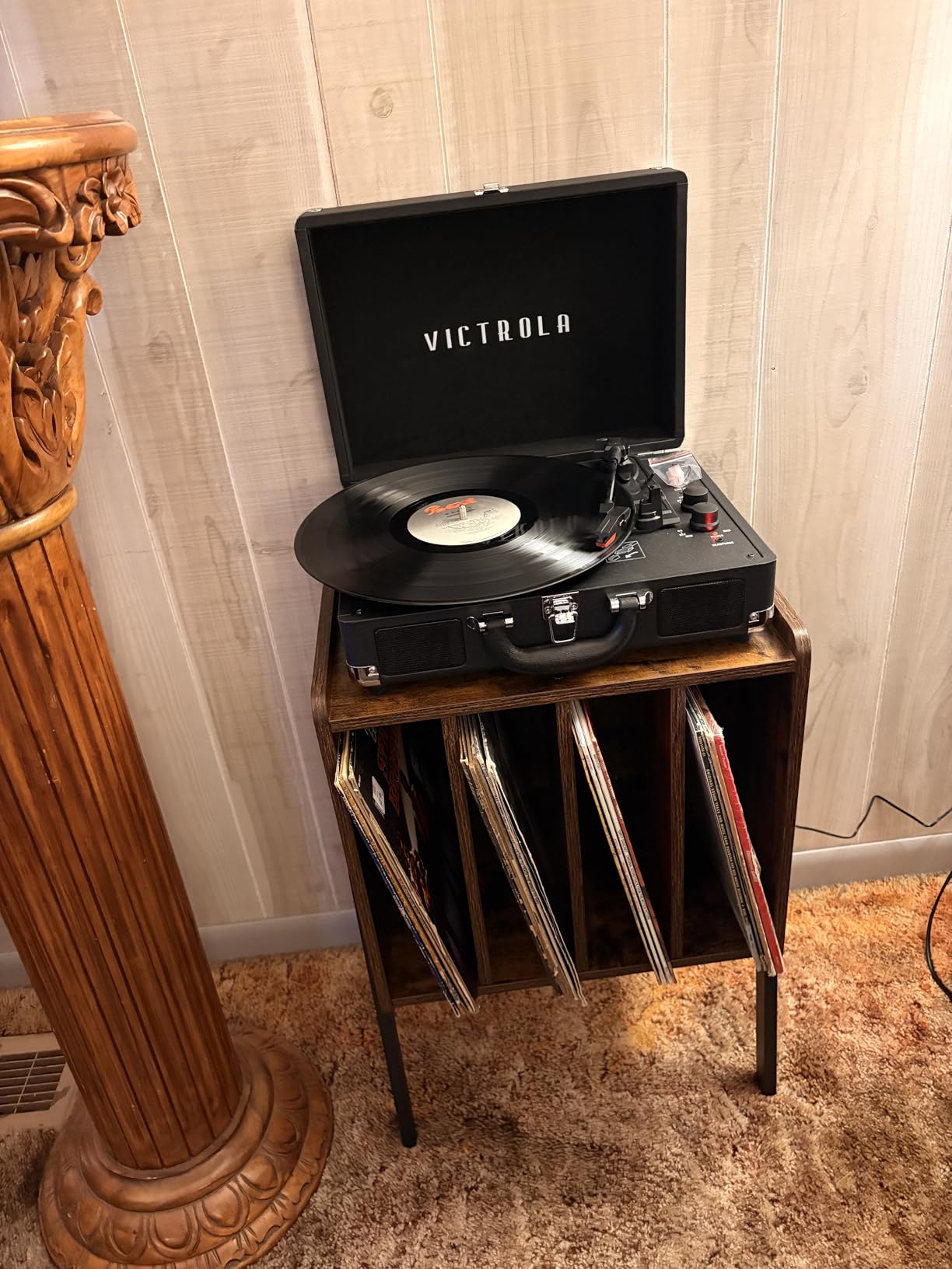 Victrola Journey Bluetooth Portable Suitcase Record Player - with Built-in Speakers, 3 Speed Vinyl Record Player, RCA Out, Headphone Jack (Turquoise) customer photo 2