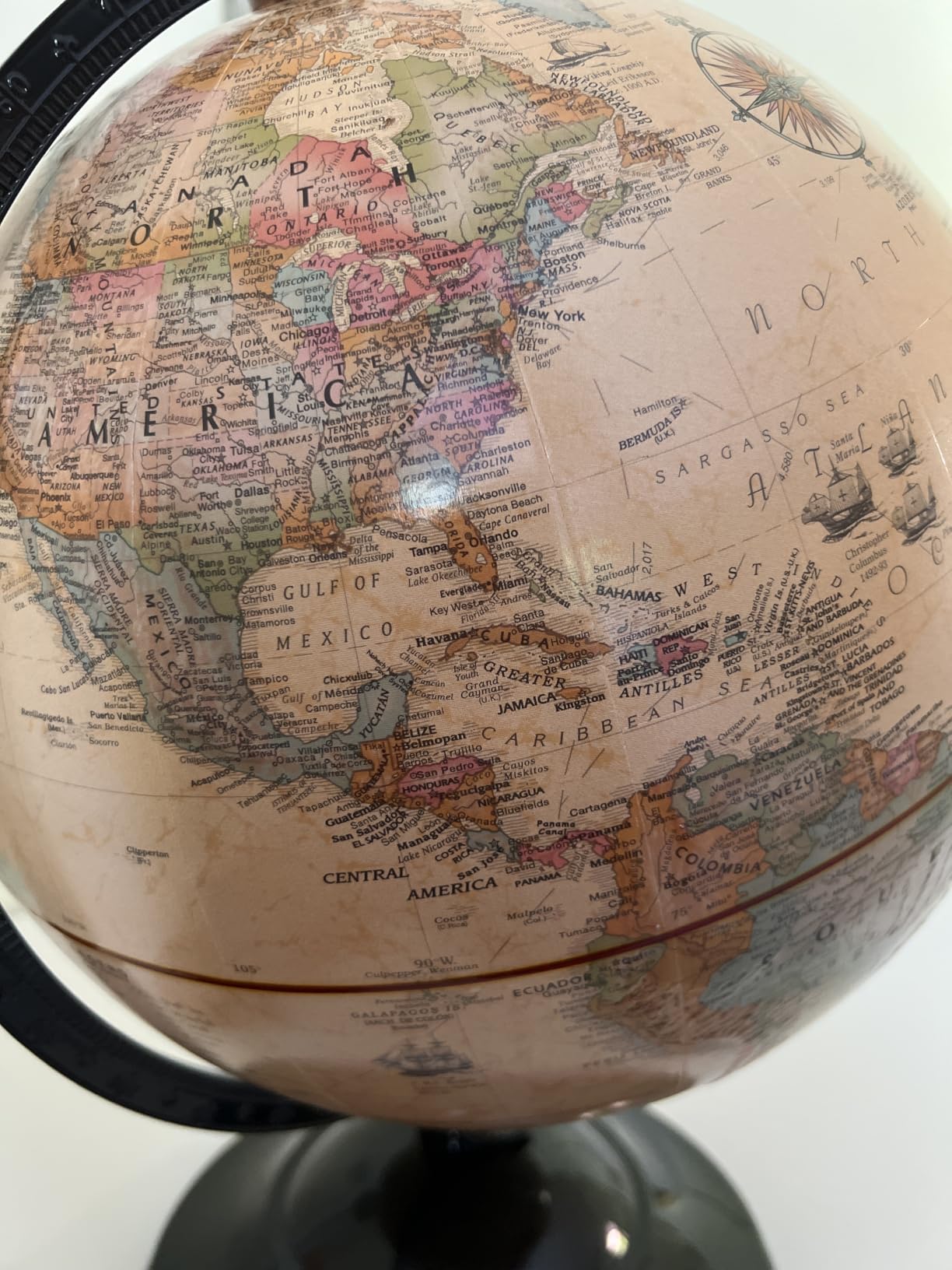 Replogle Globe With Antique Shading - Raised Relief Topographical Political Globe - Updated Country Lines - Perfect for a Classroom, Home or the Office (12