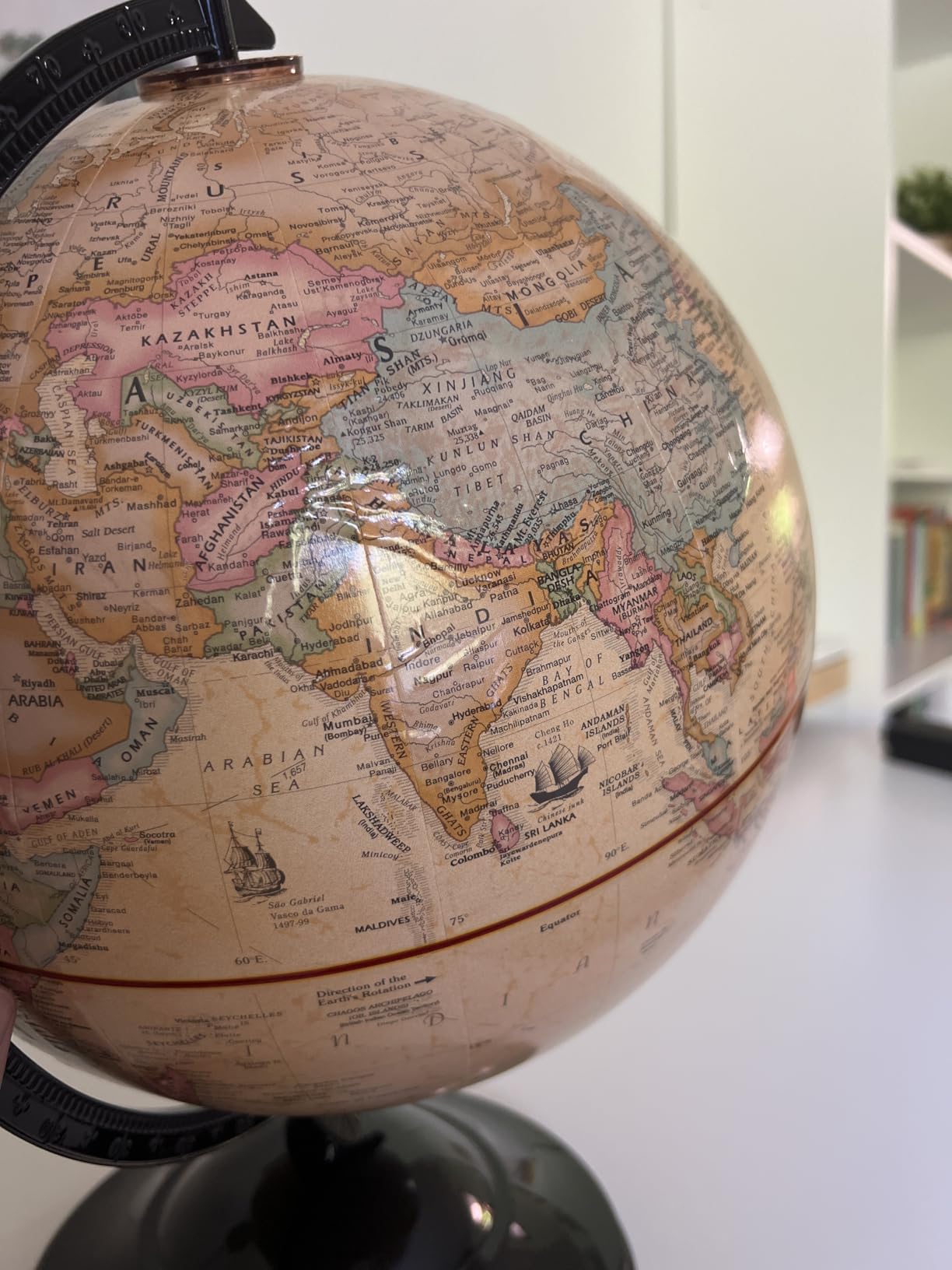 Replogle Globe With Antique Shading - Raised Relief Topographical Political Globe - Updated Country Lines - Perfect for a Classroom, Home or the Office (12