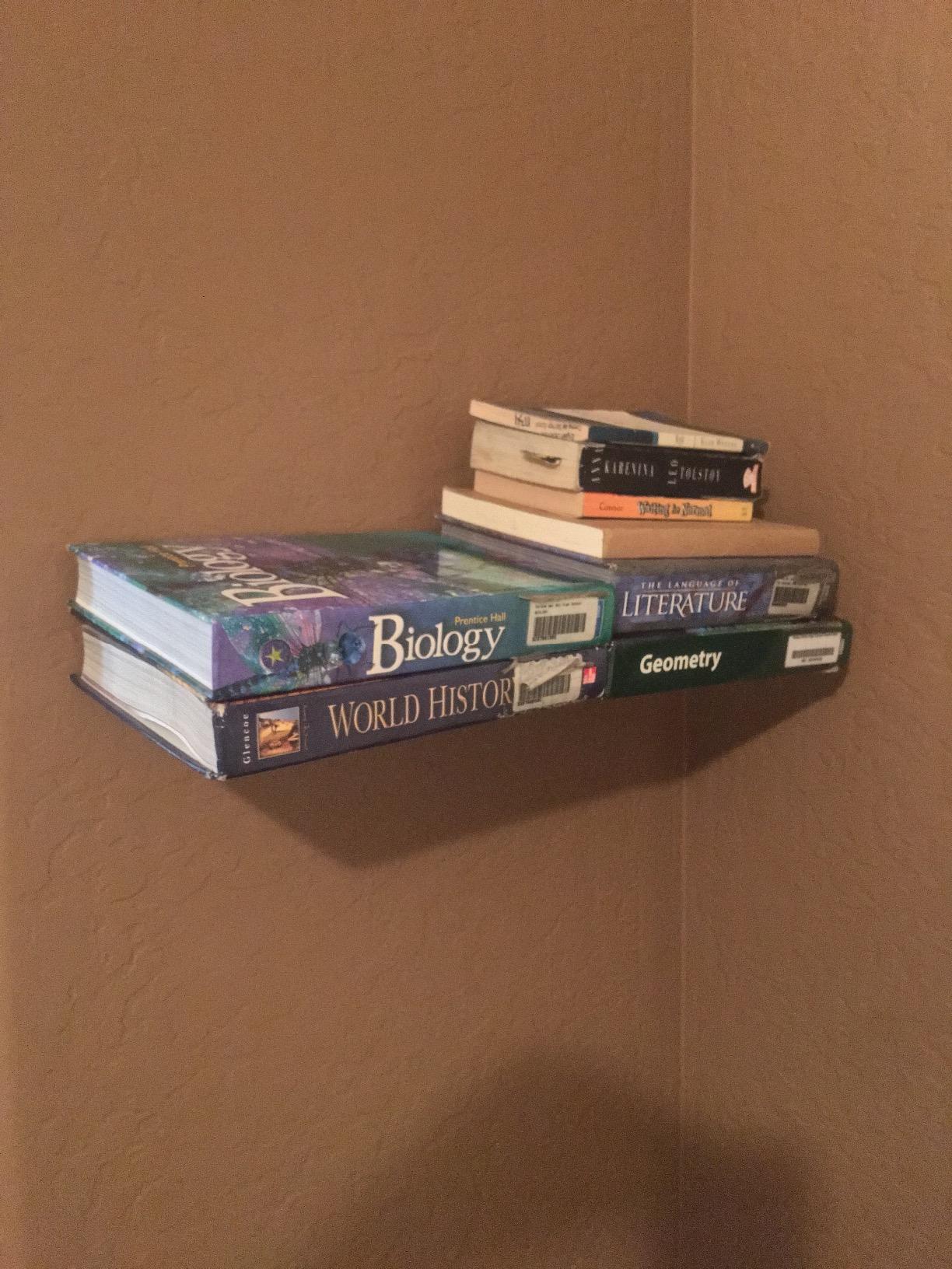 Umbra Conceal, Sturdy Metal Floating Bookshelf for Wall, Silver, Small, Set of 3 customer photo 2