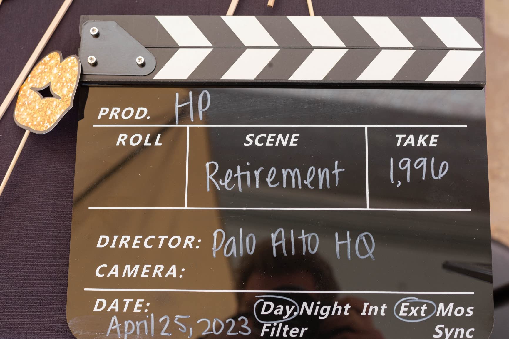 Flexzion Directors Clapboard - Film Clapper Board Dry Erase Camera Slate 10x12