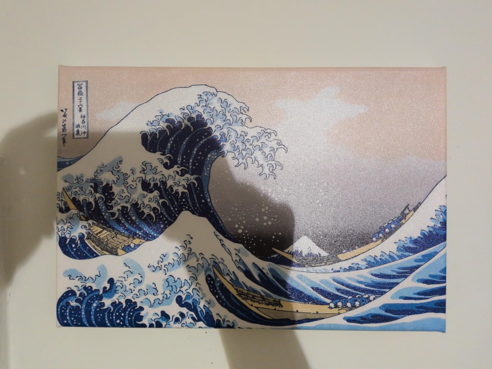 Wieco Art Great Wave of Kanagawa Katsushika Hokusai Giclee Canvas Prints Wall Art Abstract Seascape Pictures Paintings for Living Room Home Decorations Large Modern Stretched and Framed Sea Artwork customer photo 1