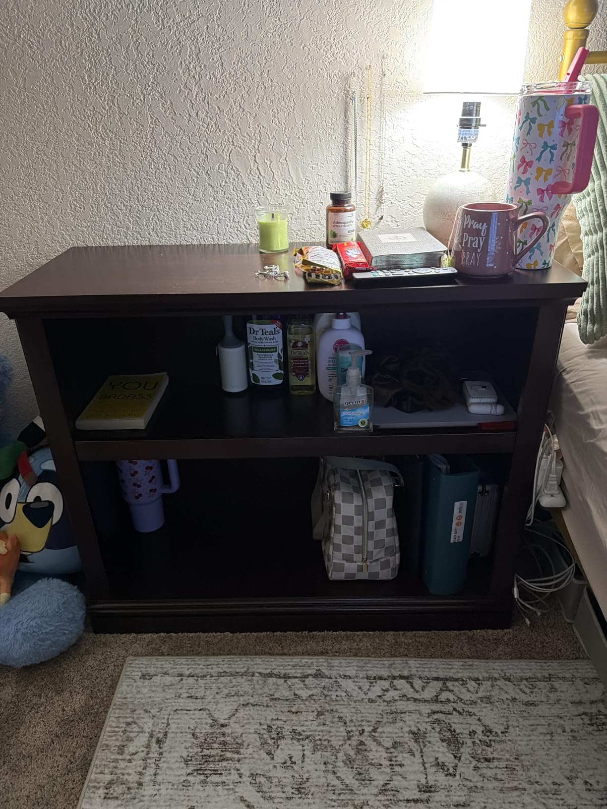 Sauder 2 Tier Book Shelf Wooden Bookcase Multipurpose Bookshelf for Home Office, Living Room, in Oiled Oak customer photo 2
