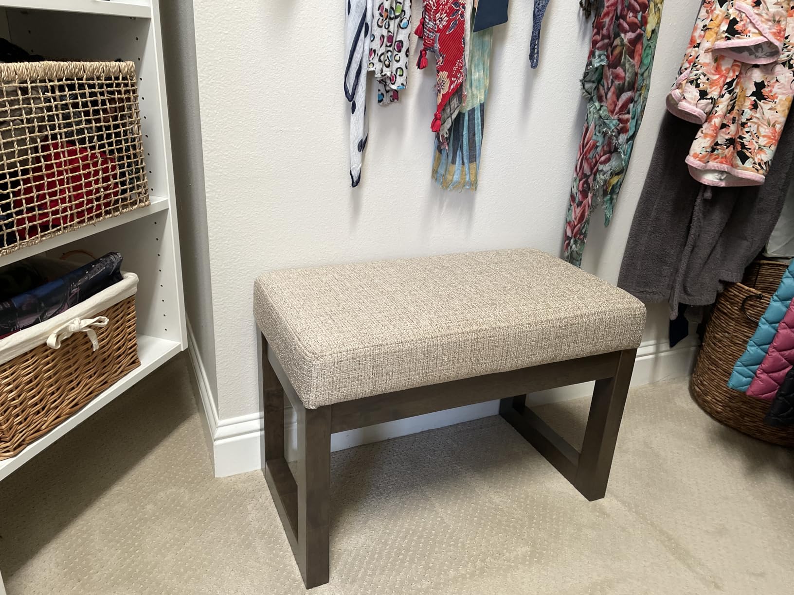SIMPLIHOME Milltown Small Ottoman Bench - 27