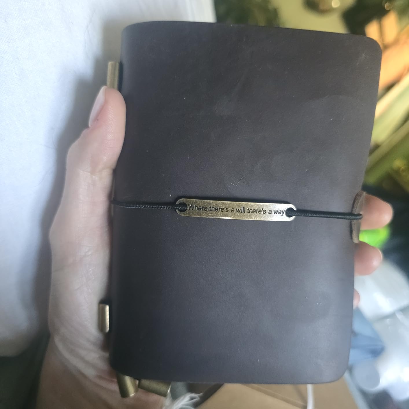 Robrasim Leather Journal Refillable Travelers Notebook, Antique Handmade Leather Writing Diary Notepad, Travel Journal Notebook for Men & Women, Medium Size 6.7