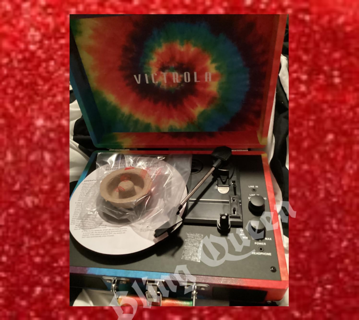 Victrola Journey Bluetooth Portable Suitcase Record Player - with Built-in Speakers, 3 Speed Vinyl Record Player, RCA Out, Headphone Jack (Retro Map) customer photo 1