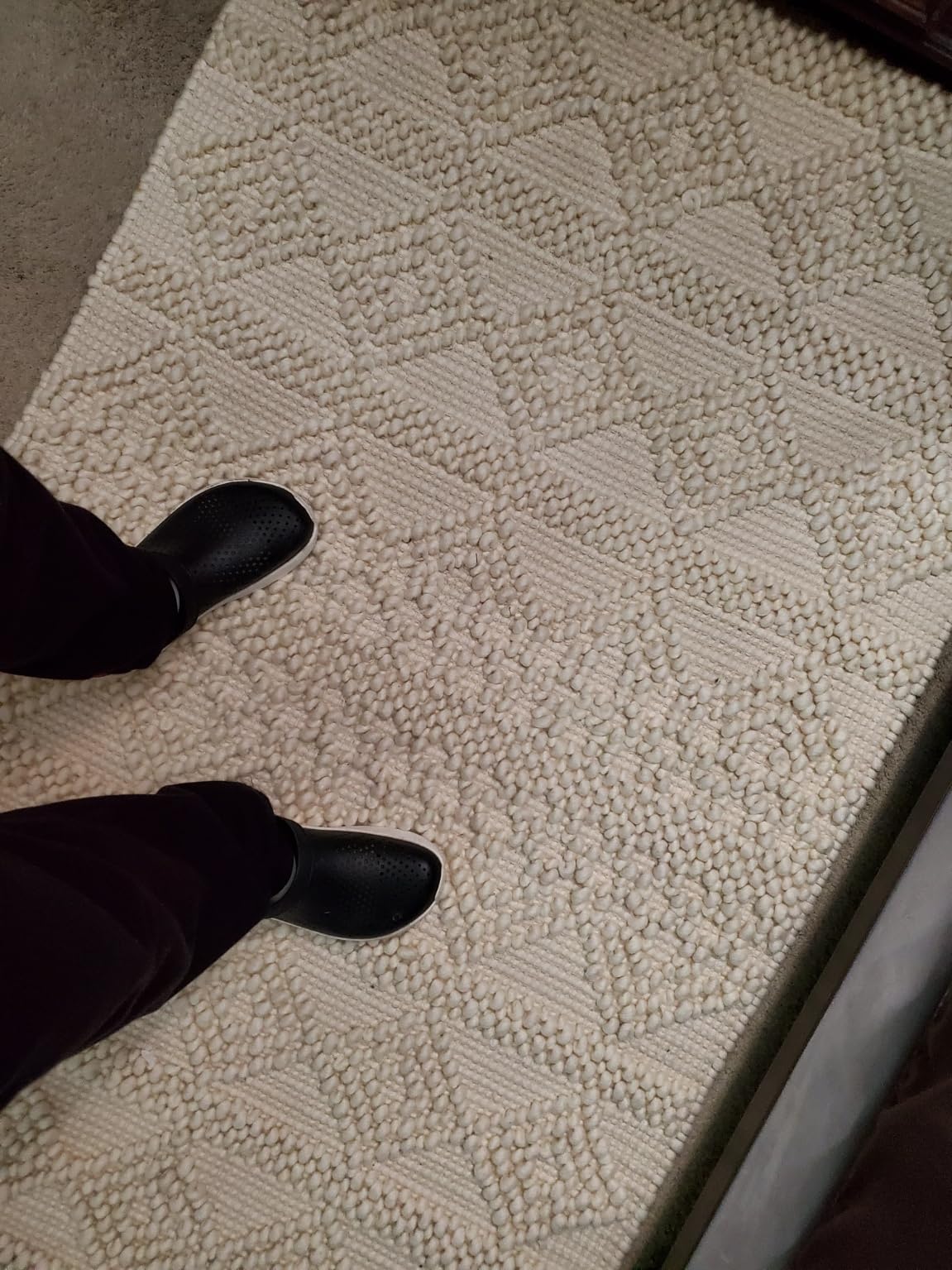 SAFAVIEH Natura Collection Accent Rug - 3' x 5', Grey & Ivory, Handmade Moroccan Boho Tribal Wool & Cotton (NAT102A) customer photo 1