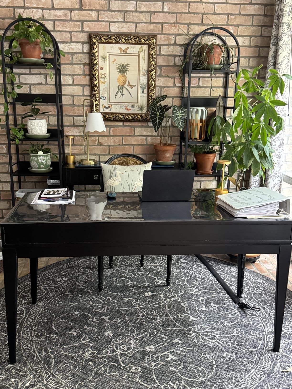 SIMPLIHOME Harper Desk - 60 Inch Wide Solid Wood Writing Desk in Walnut Brown, Mid-Century Modern Home Office Computer Table for Workspace or Study with 2 Drawers and Flip-Down Keyboard Tray customer photo 2