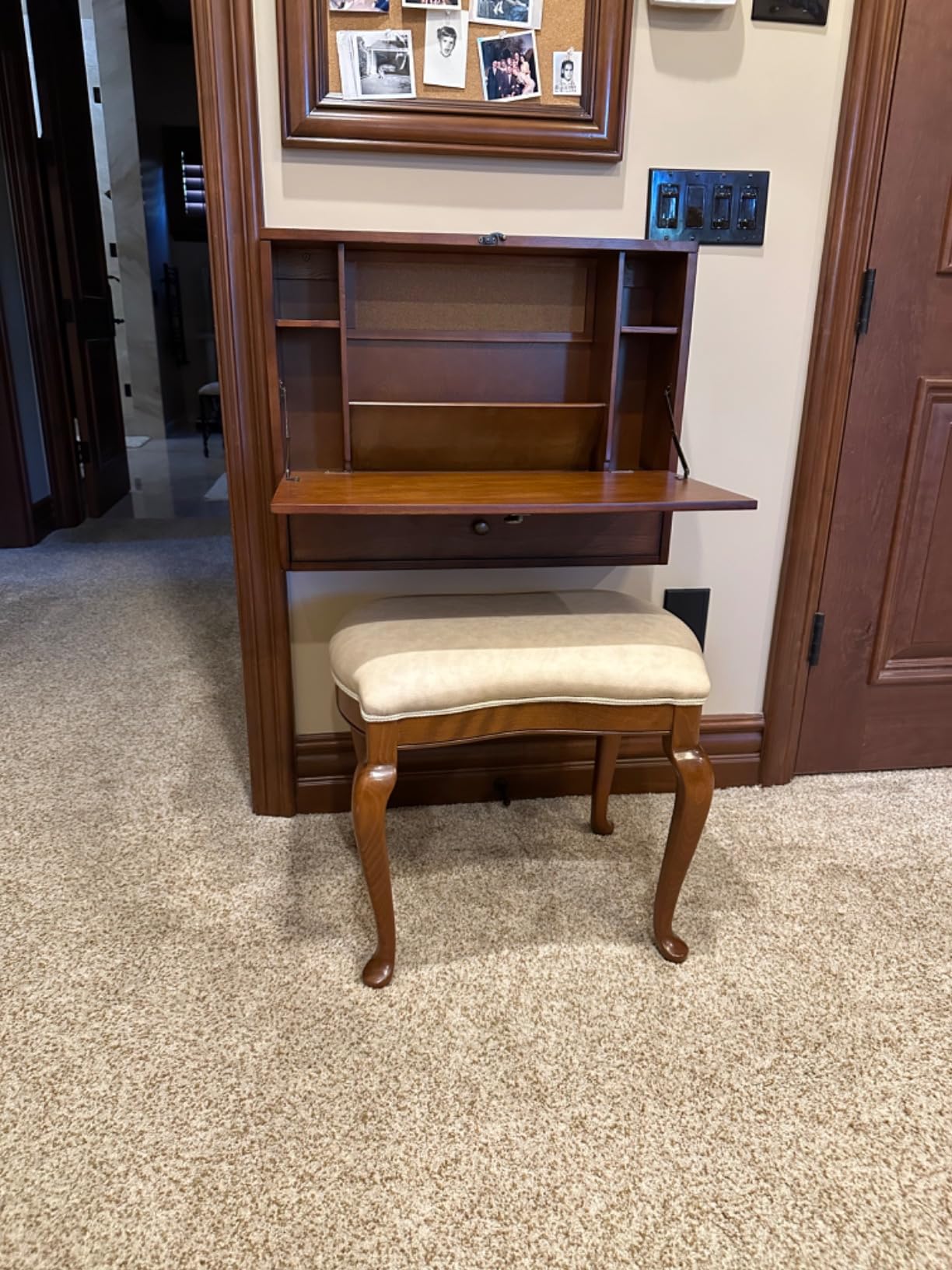 SEI Furniture Willingham Wall Mount Folding Desk, White customer photo 1