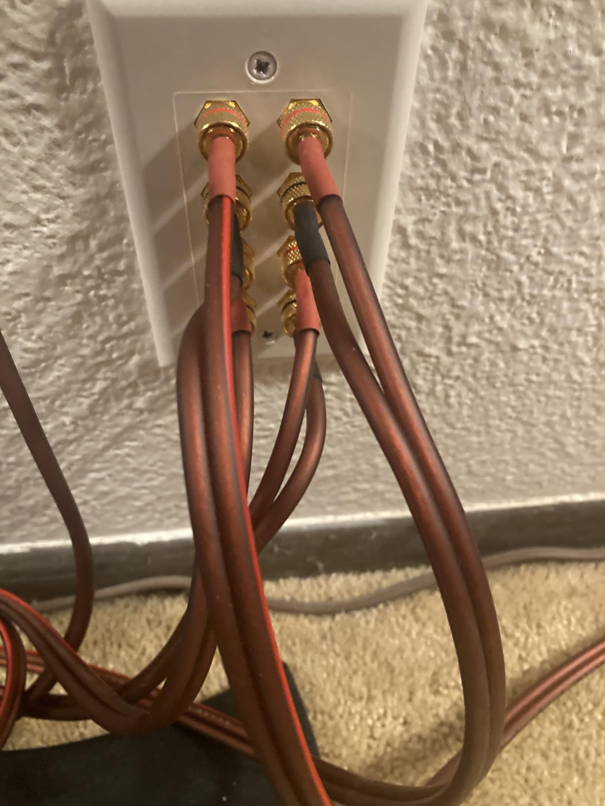 Micca 14 Gauge Pure Copper Speaker Cables, 6.6 Feet Each (2 Meters), 2 Pack Pair customer photo 2