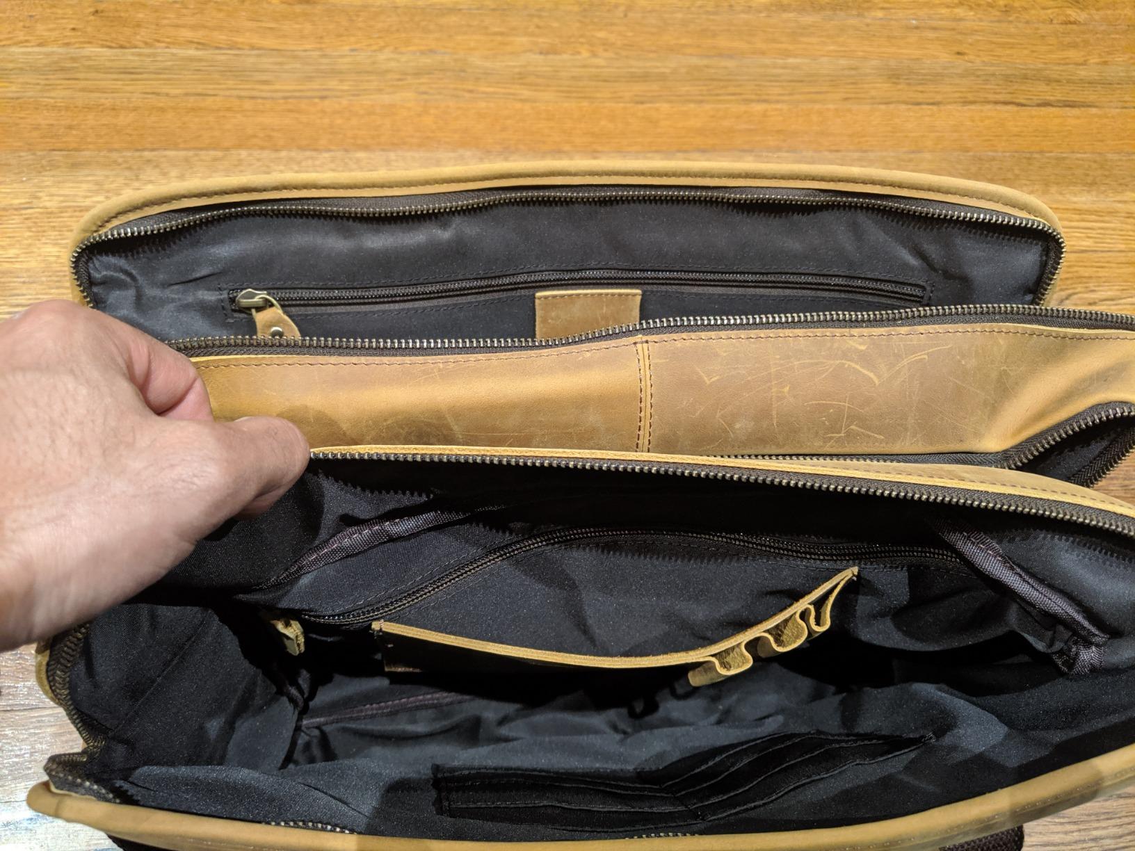Polare 17'' Full Grain Leather Briefcase Laptop Attache Case Messenger Bag For Men Fits 15.6'' Laptop customer photo 2