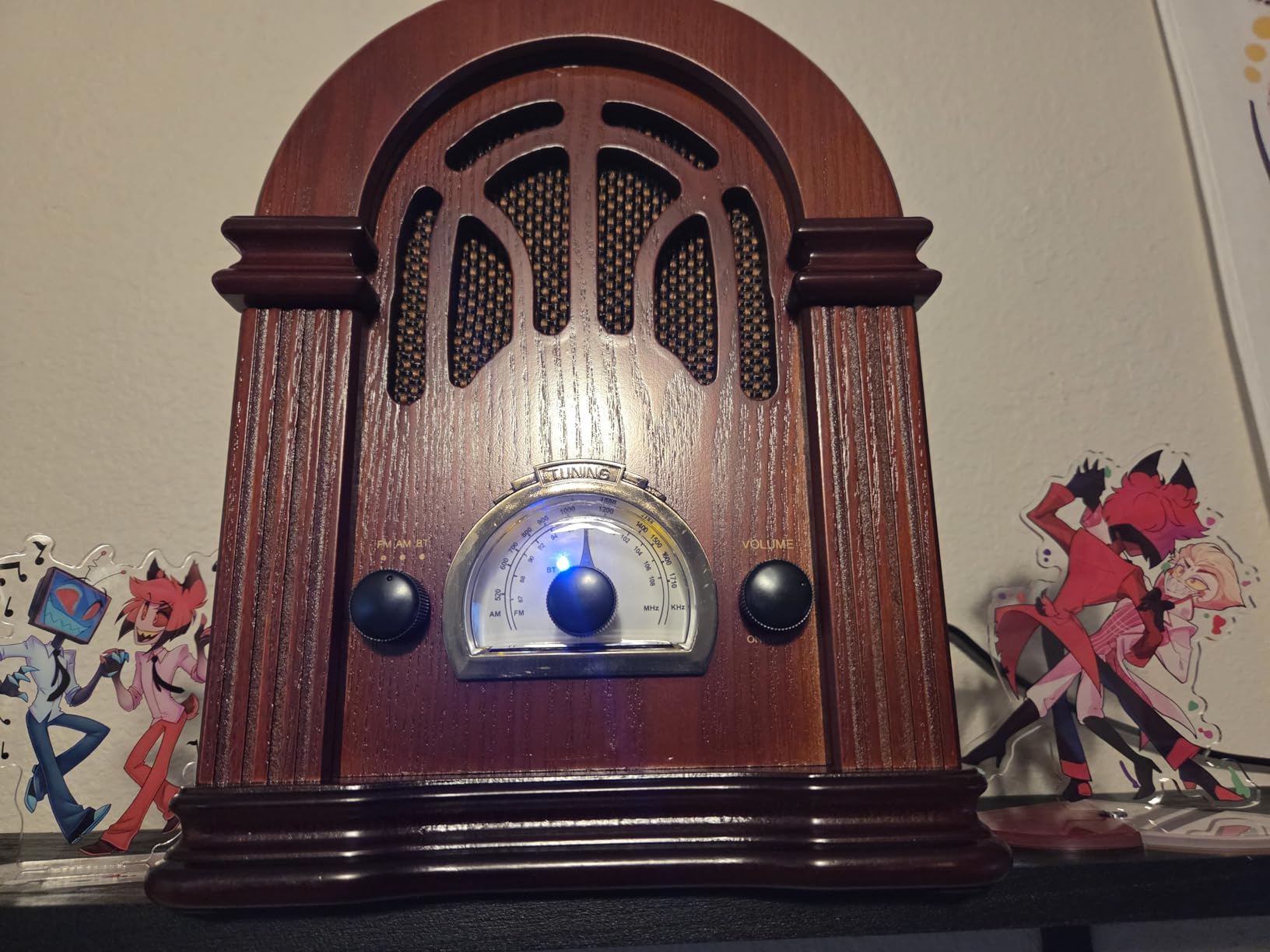 ClearClick Retro AM/FM Radio with Bluetooth - Classic Wooden Vintage Retro Style Speaker customer photo 1