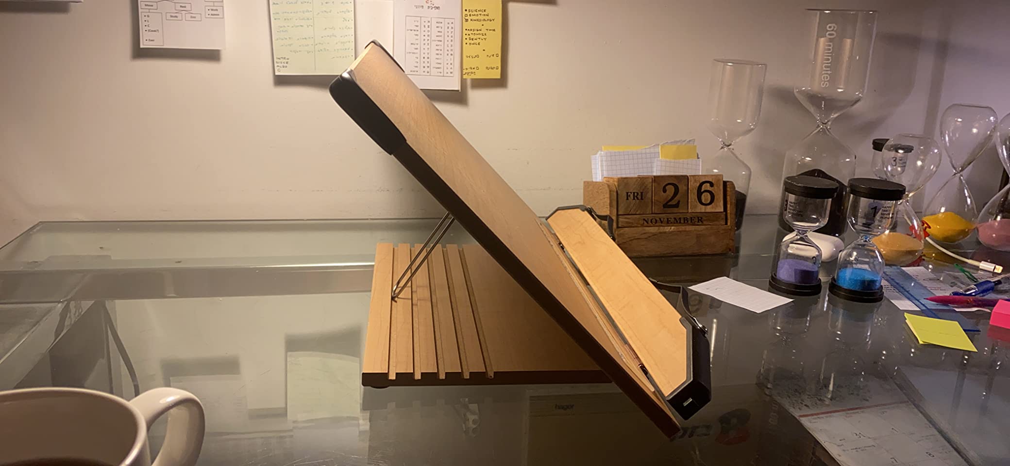 BS2500 Large 16x10.5 Portable Adjustable Foldable Bookstand Holder for Reading Hands Free Large Thick Heavy Textbooks Cookbooks Tablets customer photo 1