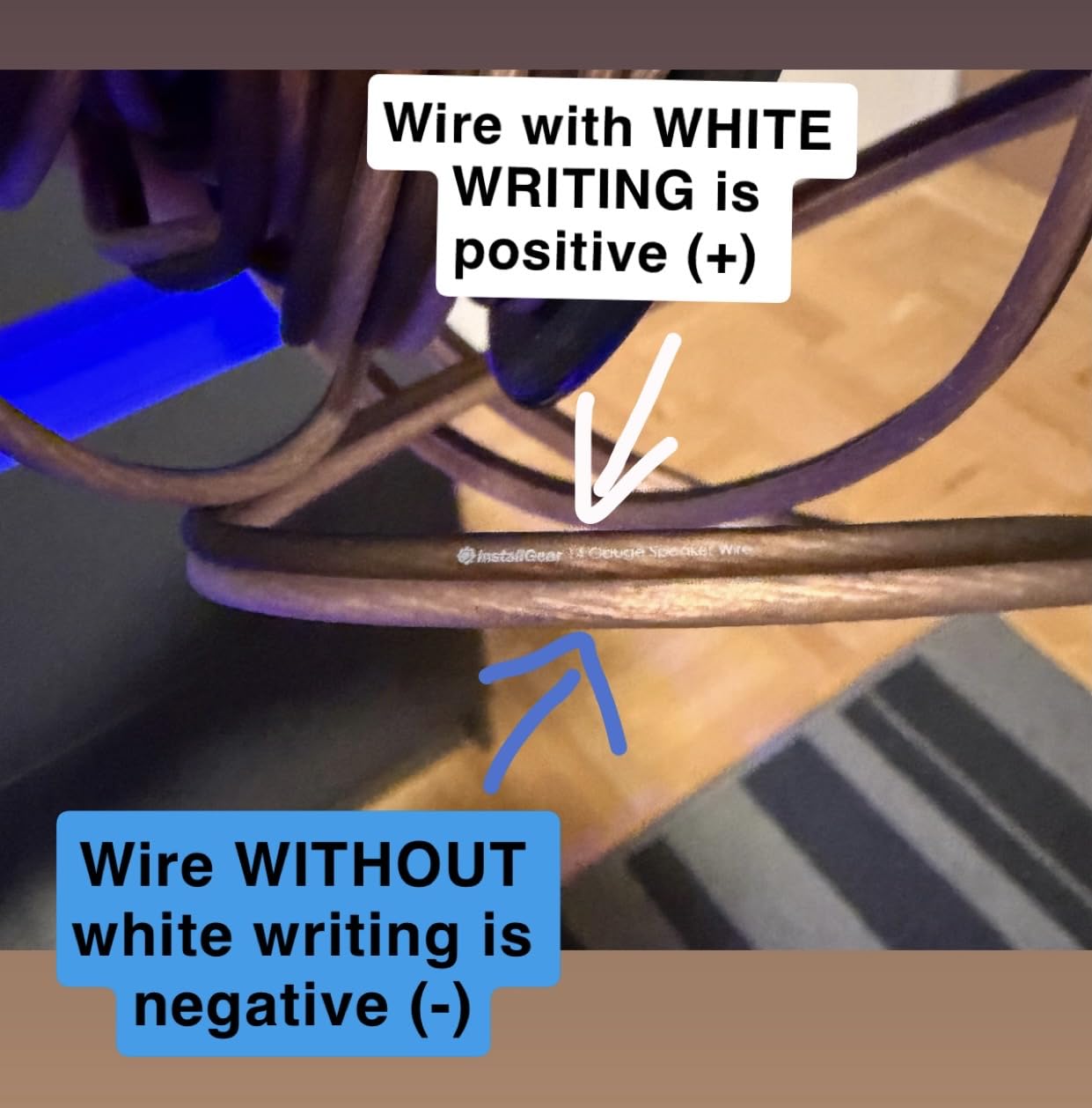 InstallGear 30ft 14 Gauge Speaker Wire - Clear Copper Wire for Car Audio, Home Theater customer photo 1