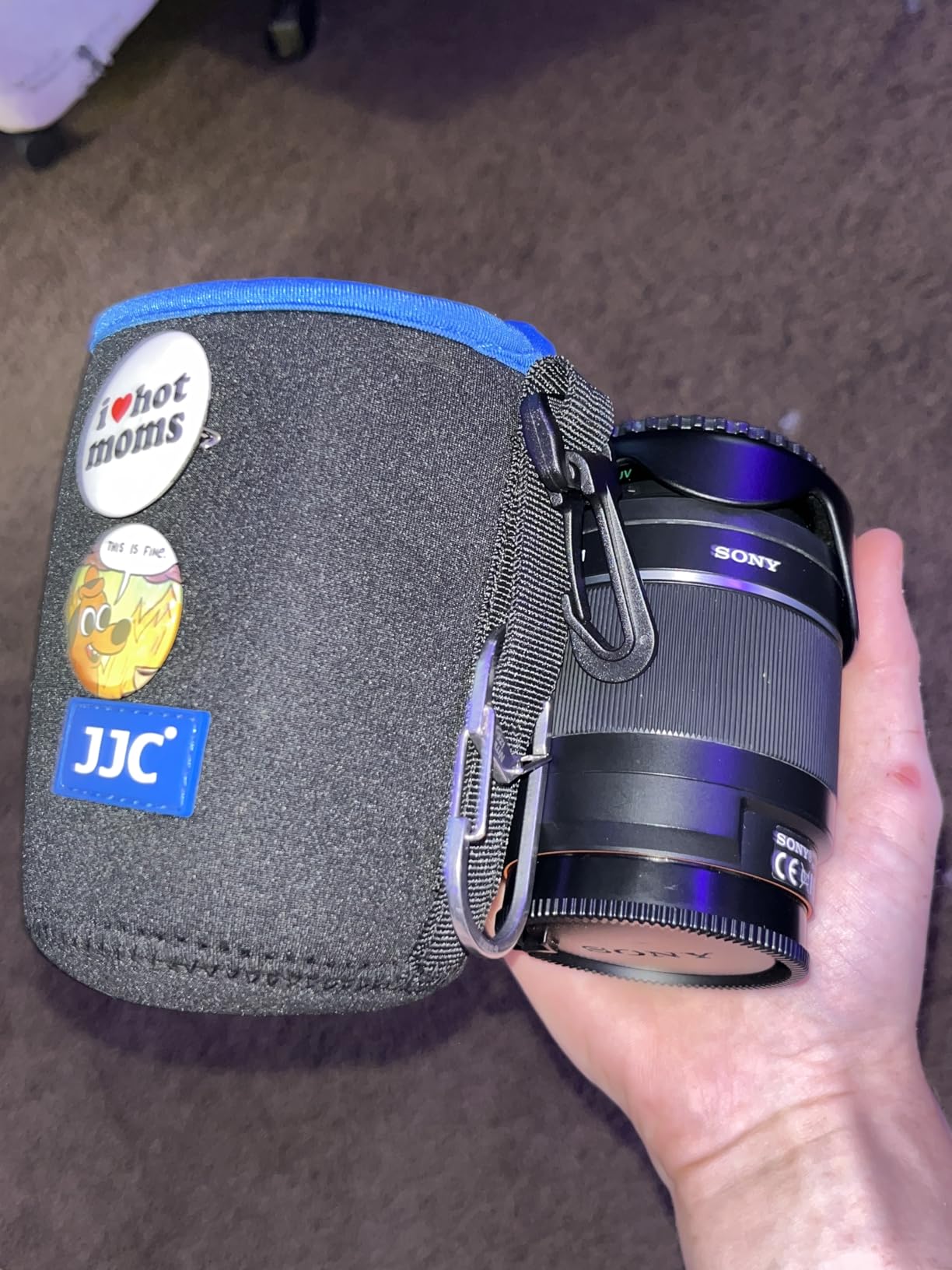 JJC Drawstring Neoprene Camera Lens Pouch Case, Protective Lens Bag for Mirrorless Lenses Up to 3.3 x 5.1 (D X H) for Canon RF 85mm EF-S 18-135mm Sony E 18-105mm E 55-210mm and More customer photo 2