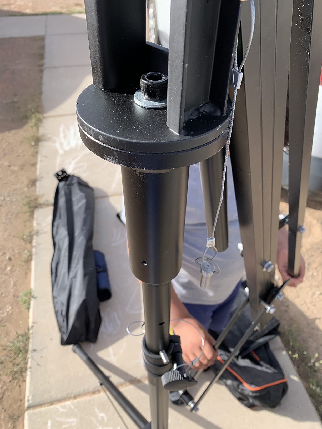 PROAIM Heavy Duty Jib Stand for Camera Jib Crane with 33mm Diameter Mounting Tube. Telescopic Height Adjustment. Payload up to 90kg/198lb. (P-JS) customer photo 3