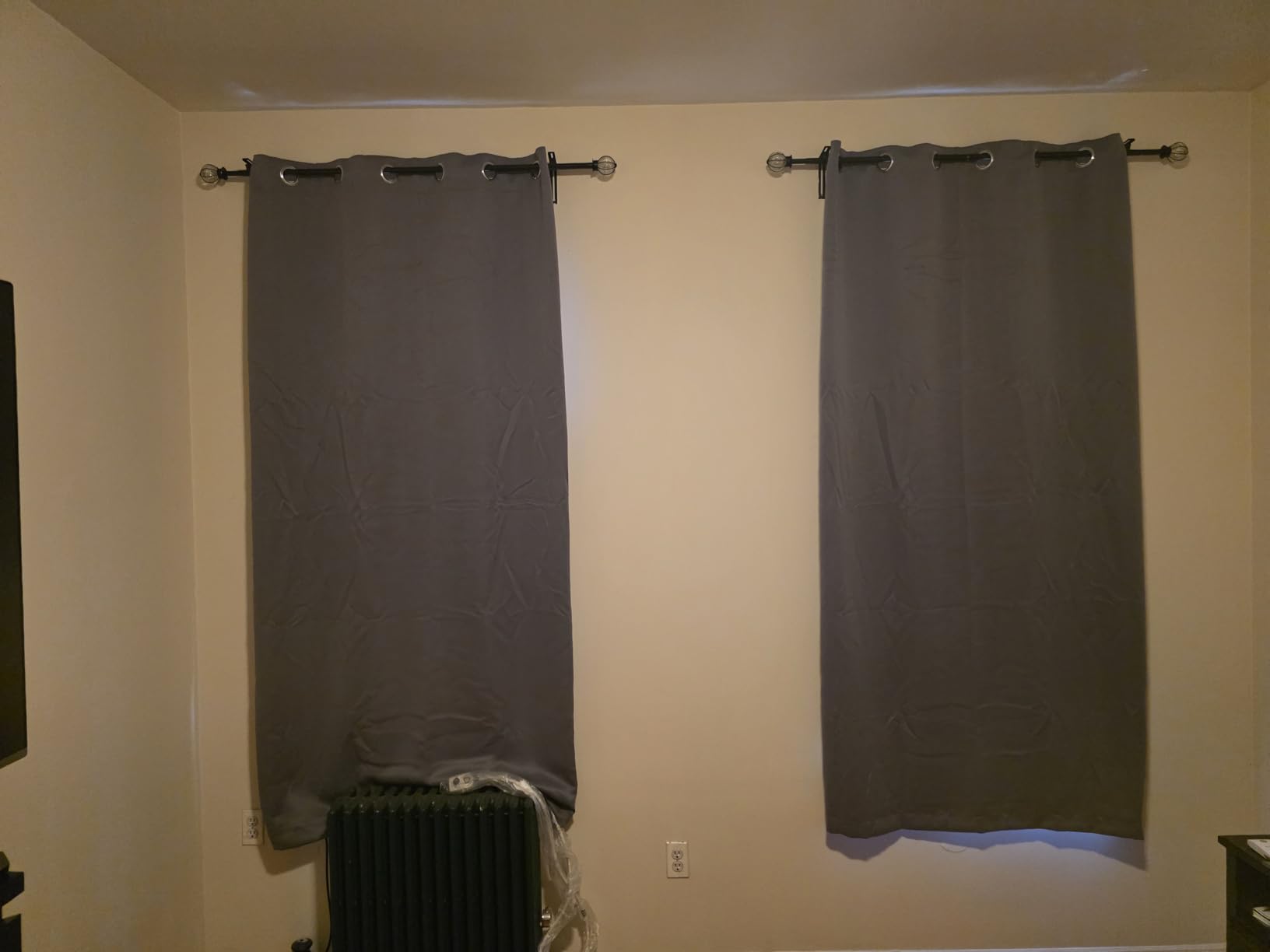 Yakamok 100% Blackout Curtains 84 Inches Long, 2 Thick Layers Heat and Full Light Blocking Soft Thermal Insulated Drapes for Bedroom(52