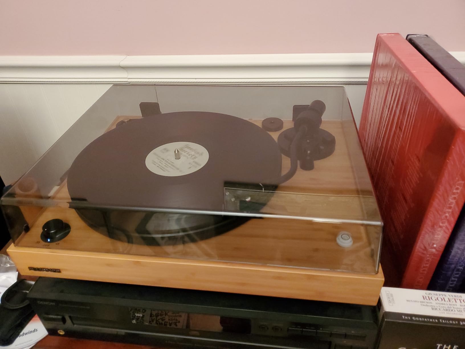 Fluance RT84 Reference High Fidelity Vinyl Turntable Record Player with Ortofon 2M Blue Cartridge, Speed Control Motor, High Mass MDF Wood Plinth, Vibration Isolation Feet - Walnut customer photo 1