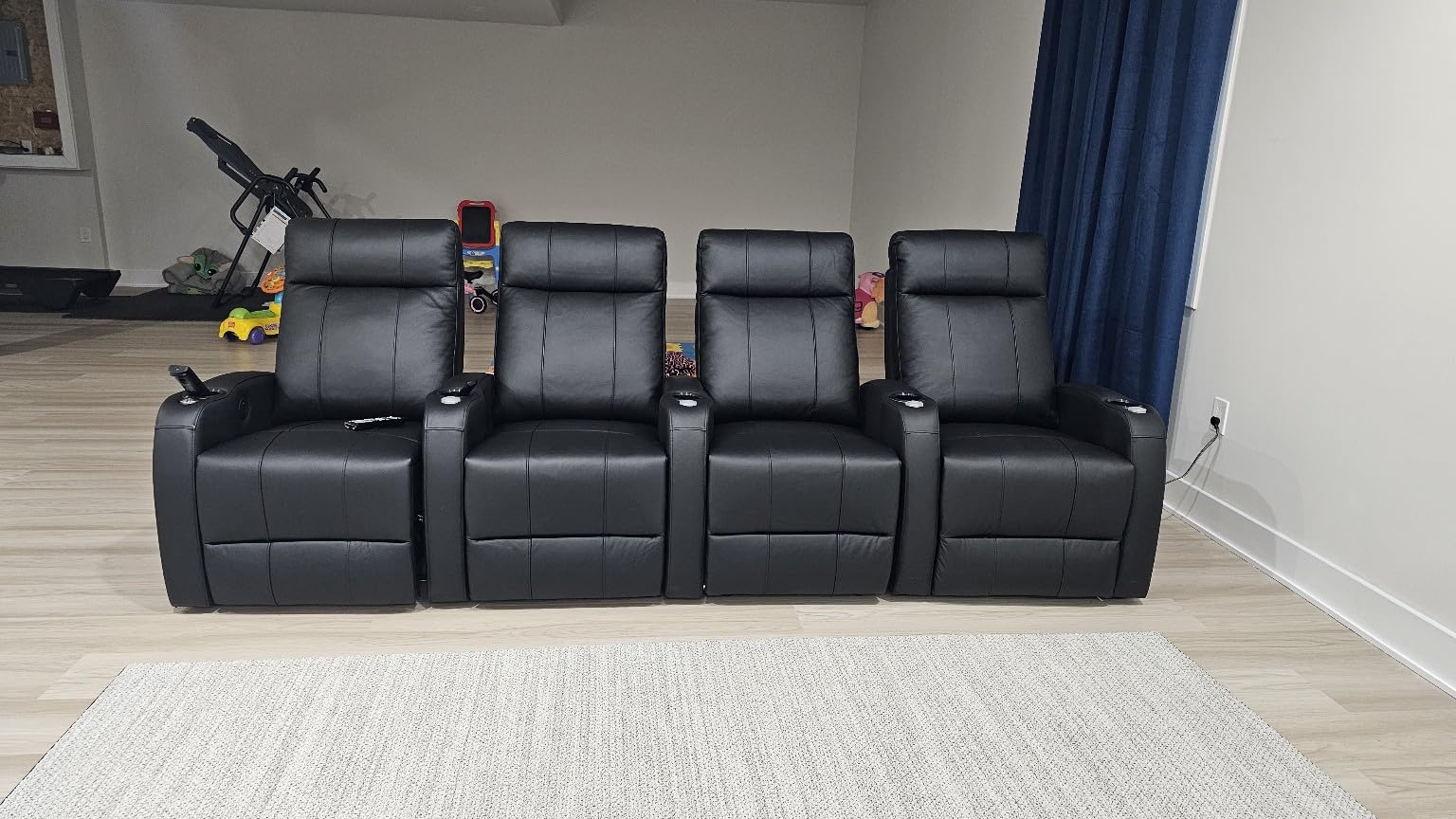 Valencia Syracuse Home Theater Seating | Premium Top Grain Nappa 9000 Leather, Power Recliner, LED Lighting customer photo 1