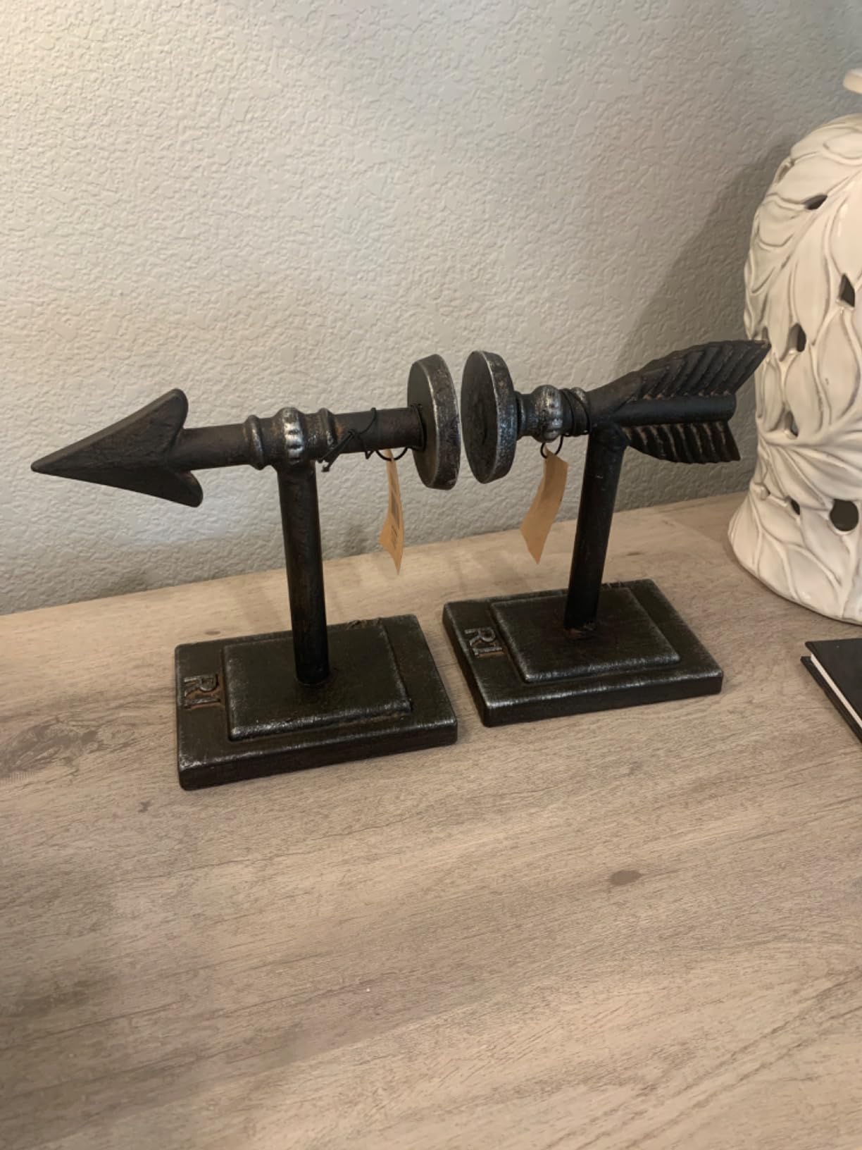 Creative Co-Op Decorative Cast Metal Arrow Bookends, Gold, Set of 2 Pieces customer photo 2