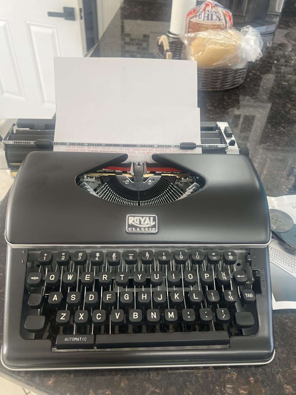 Royal Consumer Information Products Classic Retro Manual Typewriter (Black) customer photo 1