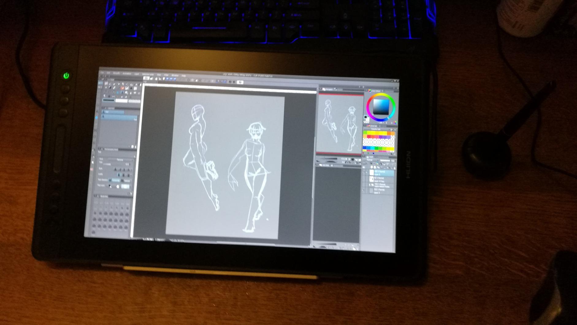 HUION KAMVAS Pro 16 Drawing Tablet with Screen, 15.6 inch Pen Display Anti-Glare Glass 6 Shortcut Keys Adjustable Stand, Graphics Tablet for Drawing, Writing, Design, Work with Windows, Mac and Linux customer photo 1