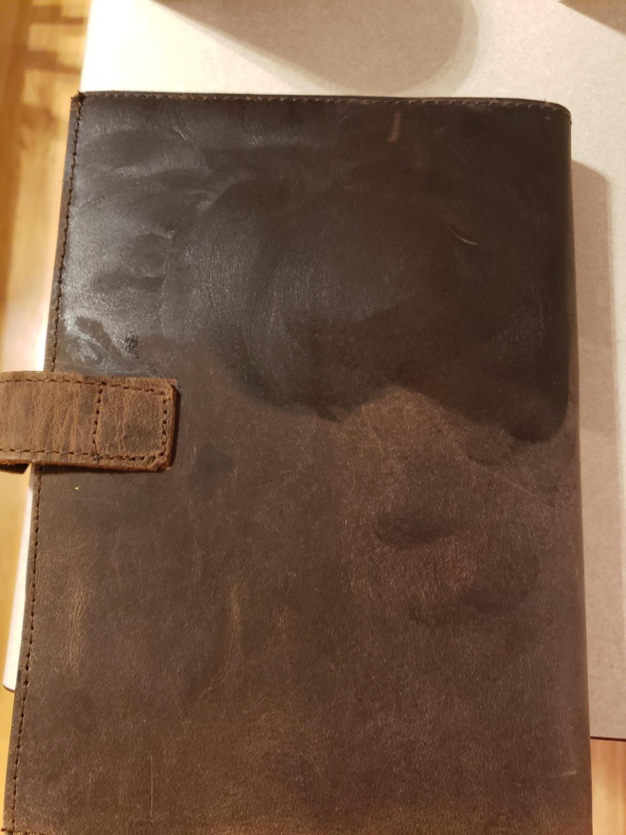 Refillable Leather Journal, Premium Lined A5 Writing Notebook Cover, Pen Holder & Card Slot, 200 Pages, 9 x 6 Inches Leather Bound Journal for Men & Women, Best Gift for Travel Diary customer photo 2