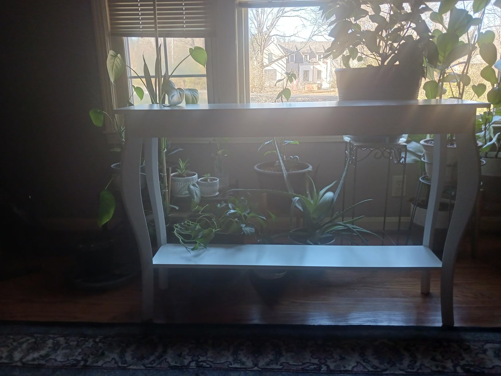 ChooChoo Narrow Console Table, Chic Accent Sofa Table, Entryway Table, White customer photo 2