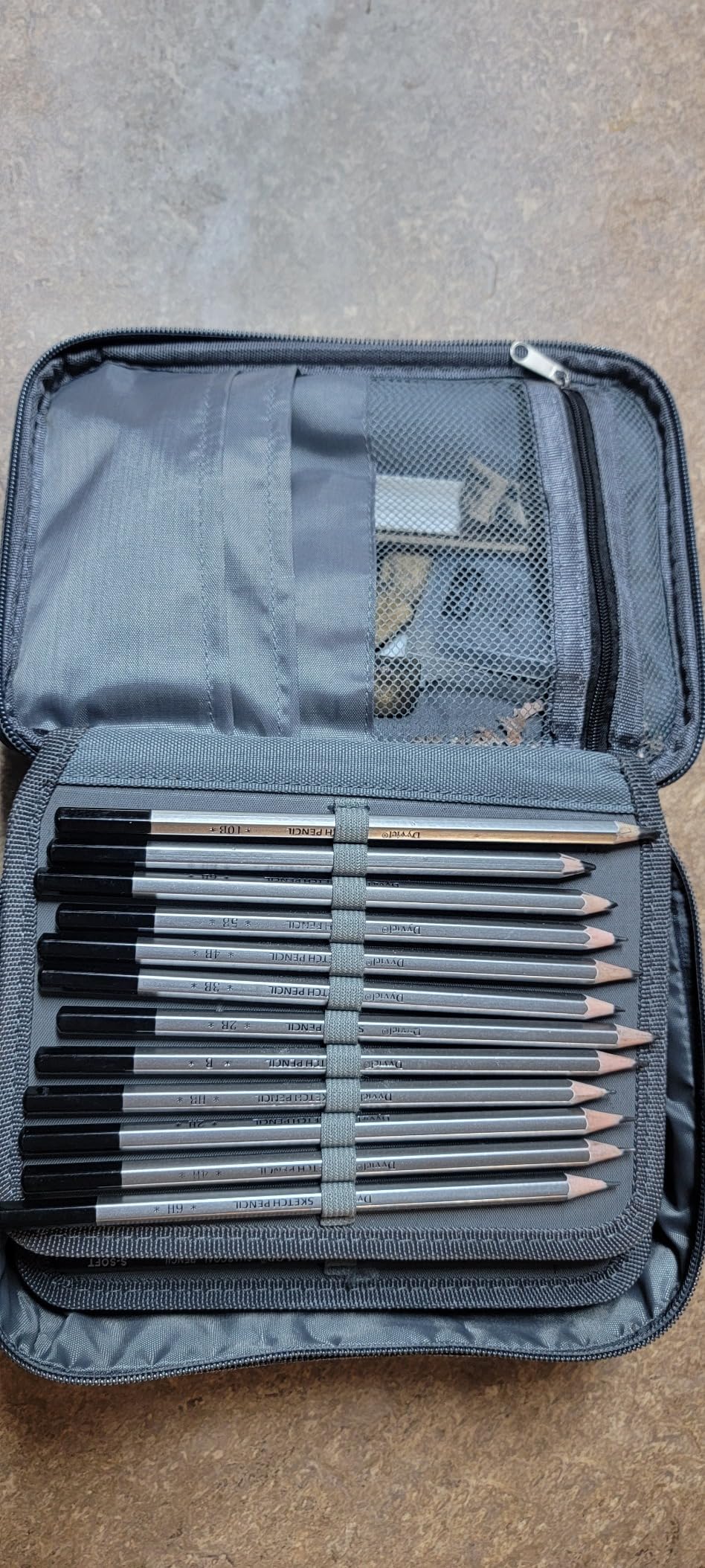 Number-one Large Capacity Pencil Case, 72 Slots Colored Pencil Pouch Bag Portable Pencil Holder Stationery Organizer with Compartments for Office and Travel, Black customer photo 1