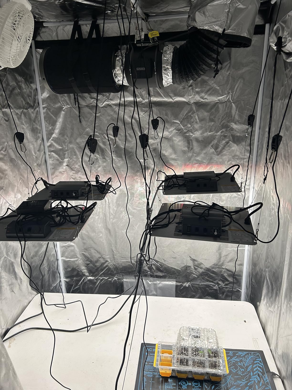 Spider Farmer SF1000 100W LED Grow Light for Indoor Plants, Upgraded High Efficiency LEDs, Dimmable Full Spectrum High PPFD, Deep Penetration for Seed Starting/Vegetables/Bloom in 2x2/3x3 Grow Tent customer photo 2